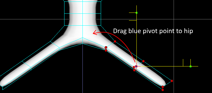 drag blue pivot
          point