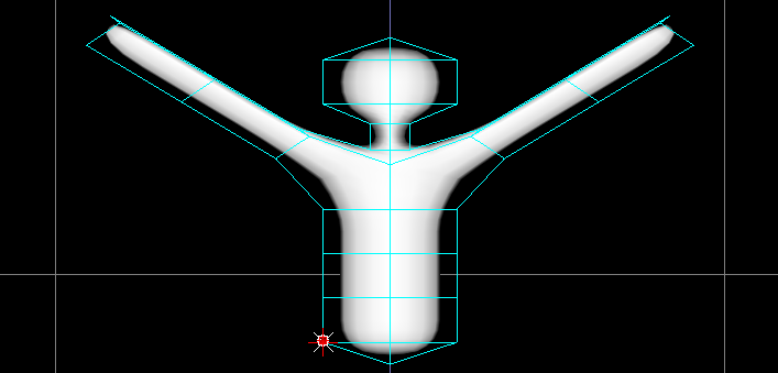 point to extrude
          for legs
